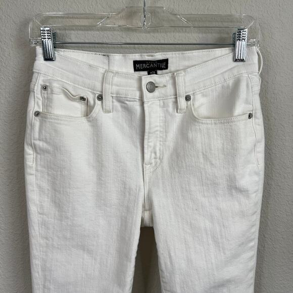 J. Crew Mercantile White Skinny Jeans Women's 26 Denim Mid Rise Stretch - Picture 2 of 6